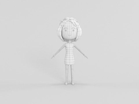 Cartoon Style Character 25 3D Model