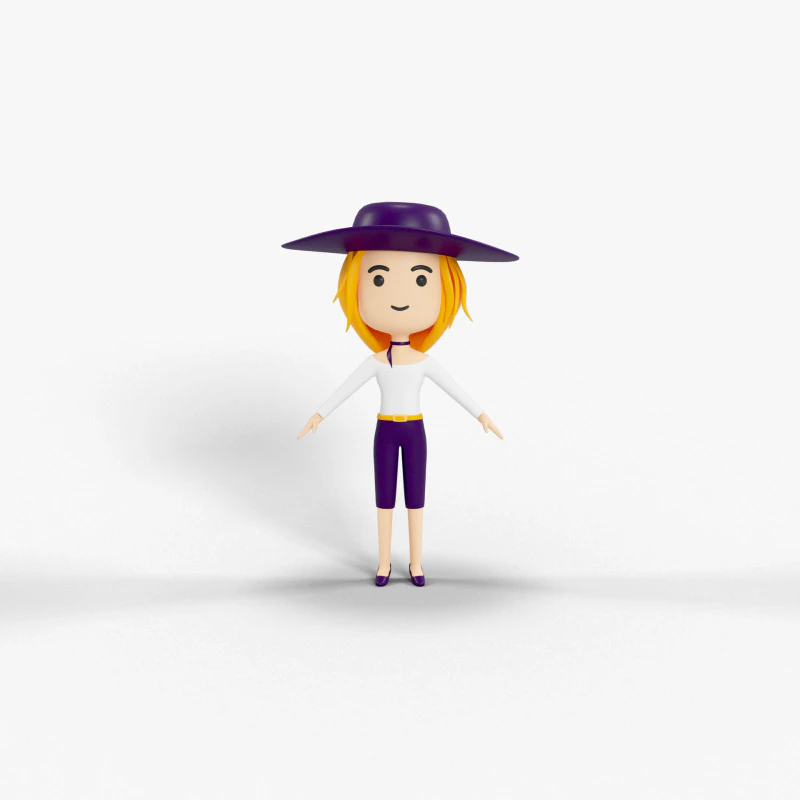 Cartoon Style Character 26 3D Model .c4d .max .obj .3ds .fbx .stl .blend 