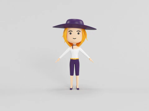 Cartoon Style Character 26 3D Model