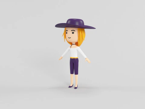 Cartoon Style Character 26 3D Model