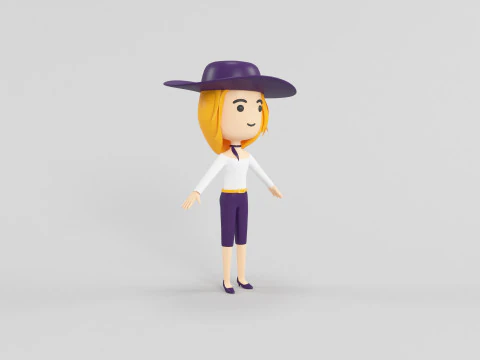 Cartoon Style Character 26 3D Model