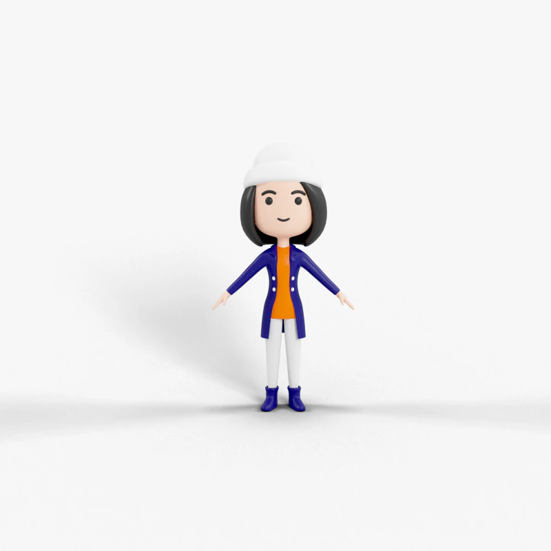 Personaggio in stile cartone animato 27 Modello 3D .c4d .max .obj .3ds .fbx .stl .blend