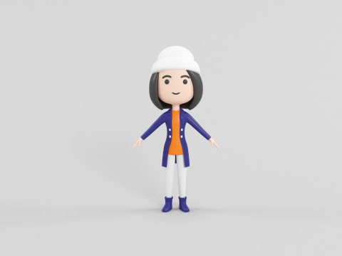 Cartoon Style Character 27 3D Model