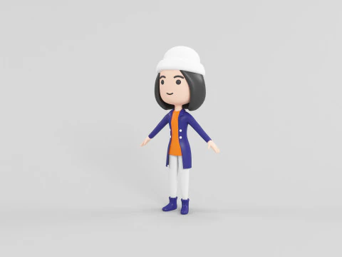 Personaggio in stile cartone animato 27 Modello 3D