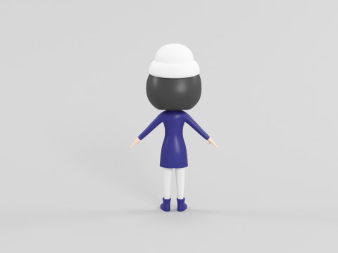 Cartoon Style Character 27 3D Model