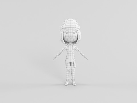 Cartoon Style Character 27 3D Model
