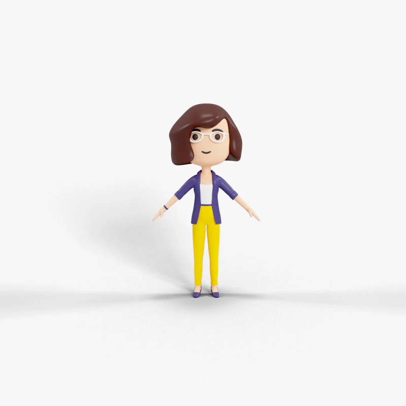 Cartoon Style Character 28 3D Model .c4d .max .obj .3ds .fbx .stl .blend 