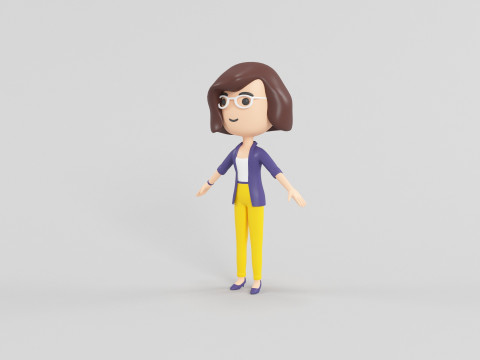 Personaggio in stile cartone animato 28 Modello 3D