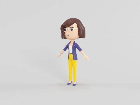 Cartoon Style Character 28 3D Model