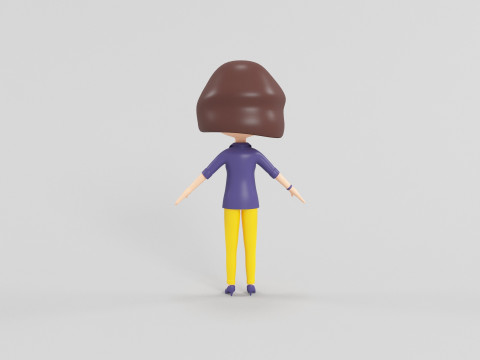 Personaggio in stile cartone animato 28 Modello 3D