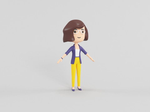 Personaggio in stile cartone animato 28 Modello 3D