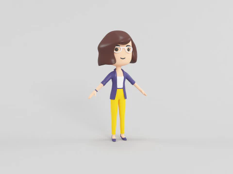 Cartoon Style Character 28 3D Model