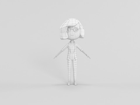 Personaggio in stile cartone animato 28 Modello 3D