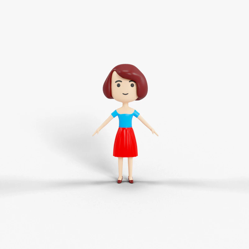 Cartoon Style Character 29 3D Model .c4d .max .obj .3ds .fbx .stl .blend