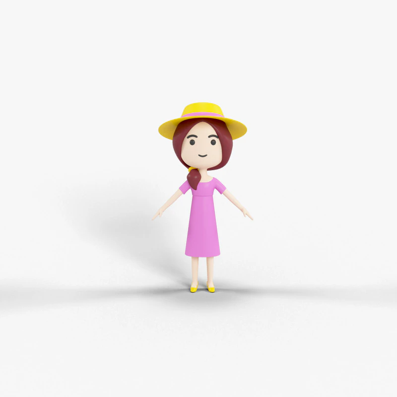 Cartoon Style Character 30 3D Model .c4d .max .obj .3ds .fbx .stl .blend 