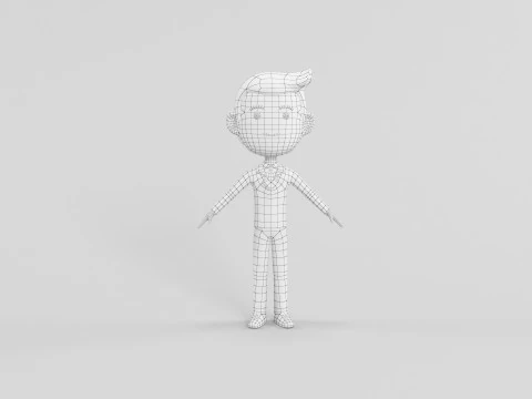 Personaggio in stile cartone animato 31 Modello 3D