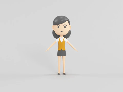 Personaggio in stile cartone animato 33 Modello 3D