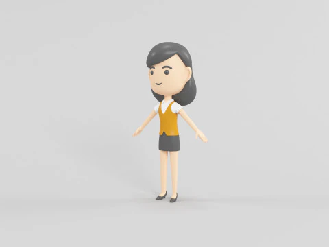 Personaggio in stile cartone animato 33 Modello 3D