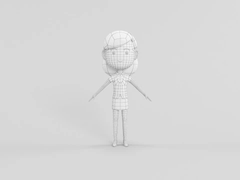 Personaggio in stile cartone animato 33 Modello 3D