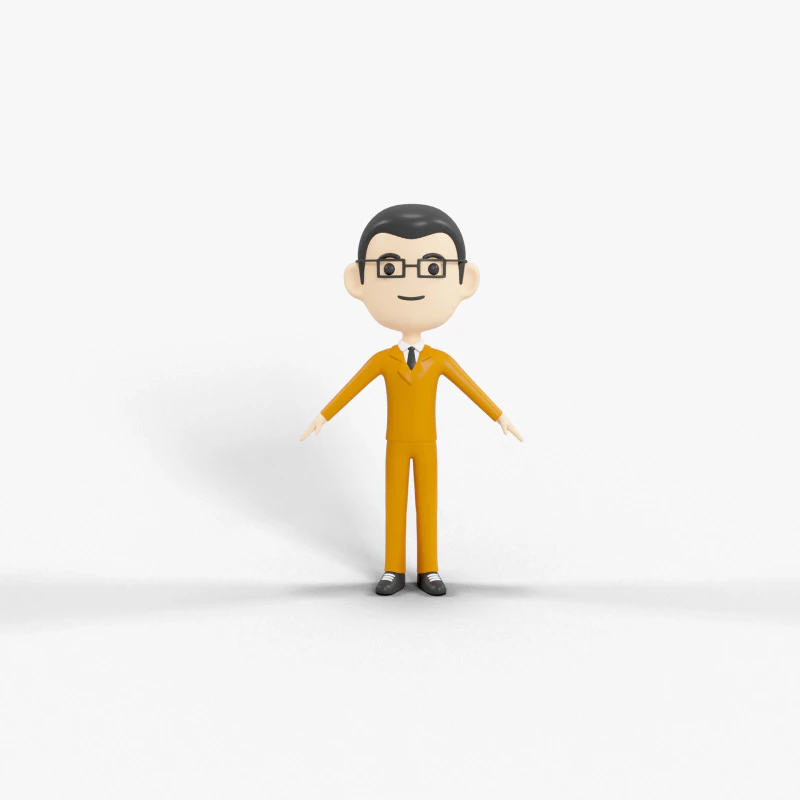 Personaggio in stile cartone animato 34 Modello 3D .c4d .max .obj .3ds .fbx .stl .blend 