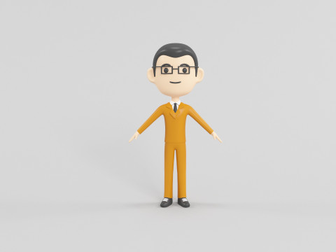 कार्टून शैली चरित्र 34 3D मॉडल