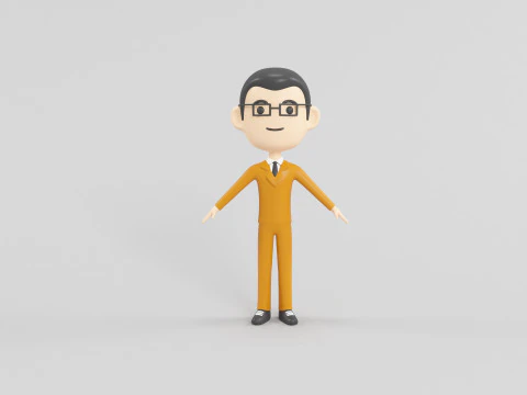 Personaggio in stile cartone animato 34 Modello 3D