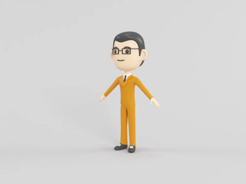 Personaggio in stile cartone animato 34 Modello 3D