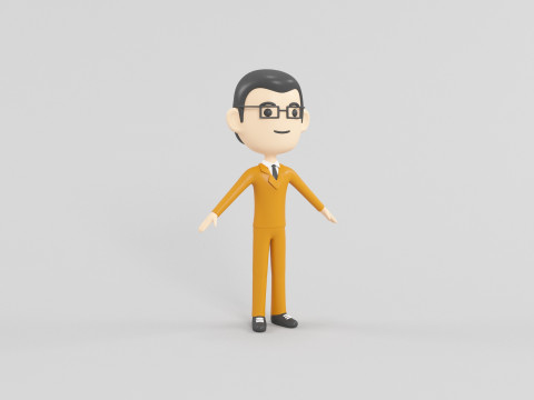 कार्टून शैली चरित्र 34 3D मॉडल