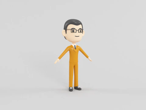 Personaggio in stile cartone animato 34 Modello 3D