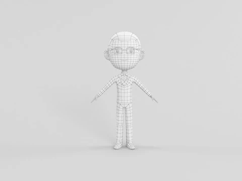 Personaggio in stile cartone animato 34 Modello 3D