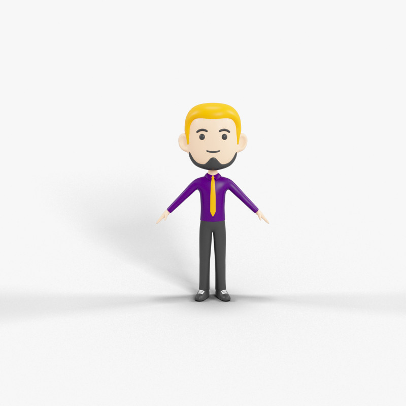 Stripfiguur 35 3D Model .c4d .max .obj .3ds .fbx .stl .blend 