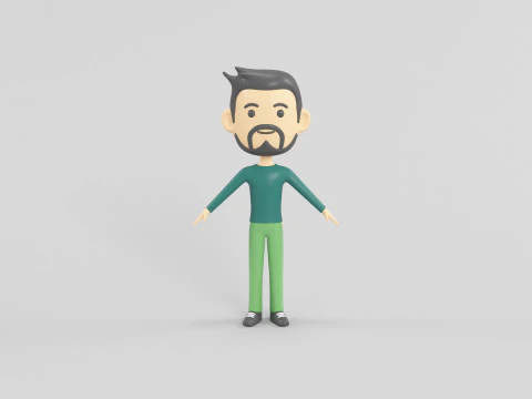 Cartoon Style Character 36 3D Model