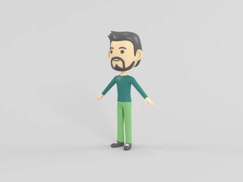 Cartoon Style Character 36 3D Model
