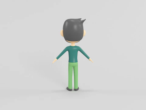 Cartoon Style Character 36 3D Model