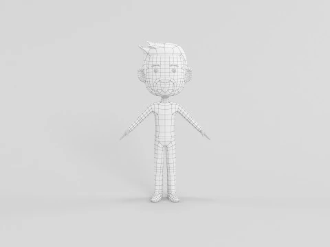 Cartoon Style Character 36 3D Model