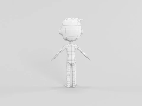 Cartoon Style Character 36 3D Model