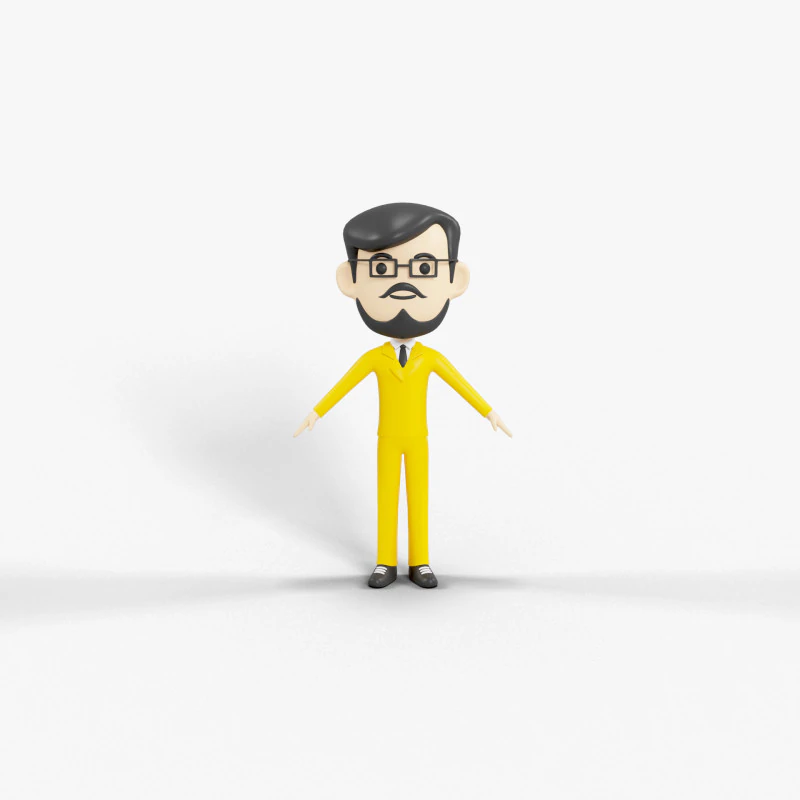 Personaggio in stile cartone animato 37 Modello 3D .c4d .max .obj .3ds .fbx .stl .blend