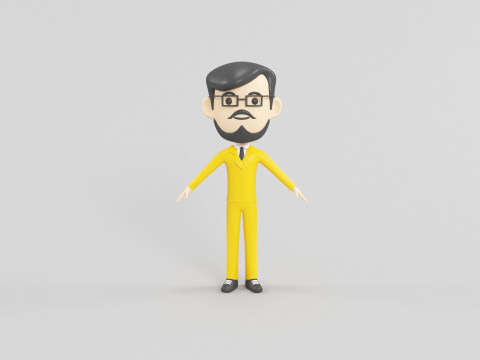 कार्टून शैली चरित्र 37 3D मॉडल