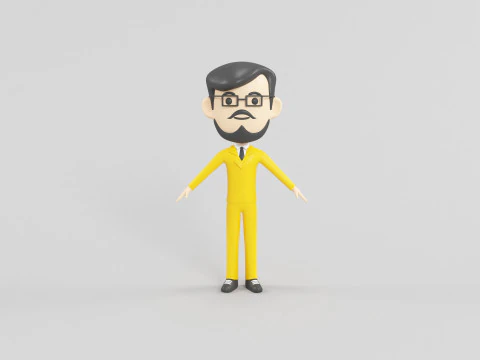Personaggio in stile cartone animato 37 Modello 3D
