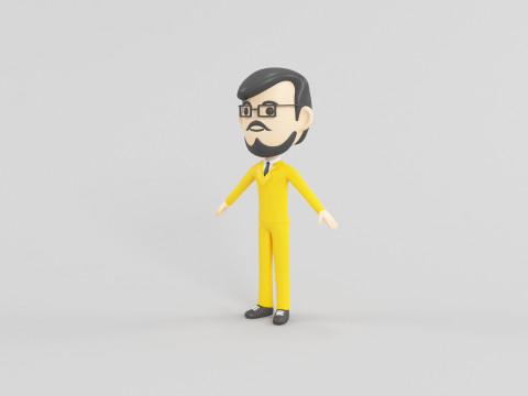 कार्टून शैली चरित्र 37 3D मॉडल