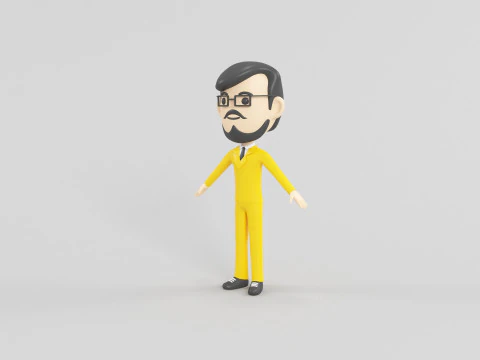 Personaggio in stile cartone animato 37 Modello 3D