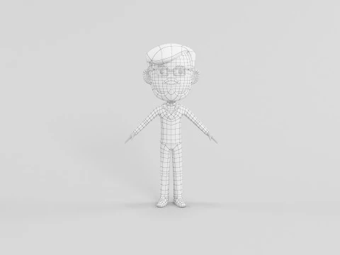 Personaggio in stile cartone animato 37 Modello 3D