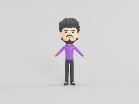 कार्टून शैली चरित्र 38 3D मॉडल