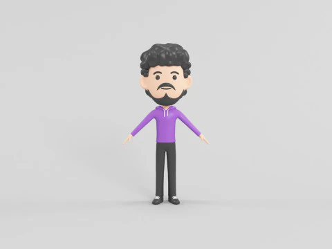 Personaggio in stile cartone animato 38 Modello 3D