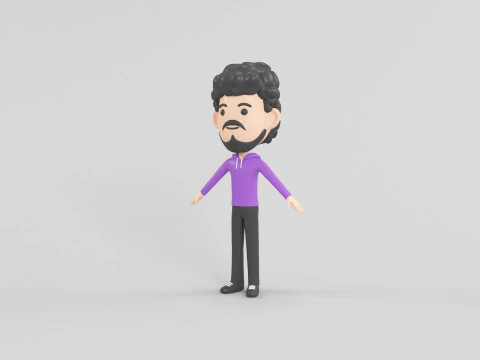 Personaggio in stile cartone animato 38 Modello 3D