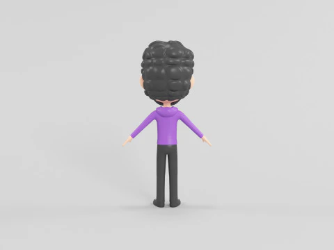 Personaggio in stile cartone animato 38 Modello 3D