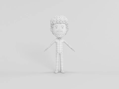 Personaggio in stile cartone animato 38 Modello 3D