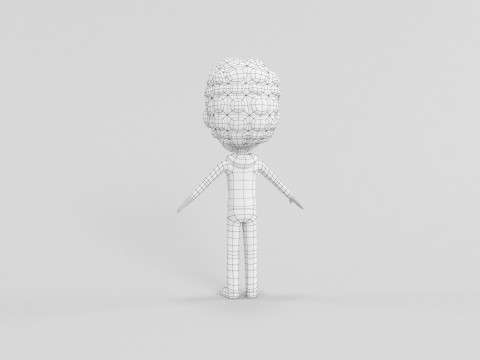 कार्टून शैली चरित्र 38 3D मॉडल