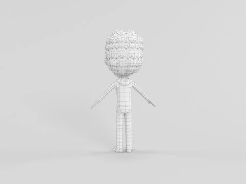 Personaggio in stile cartone animato 38 Modello 3D