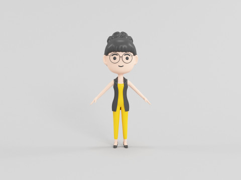 Cartoon Style Character 39 3D Model